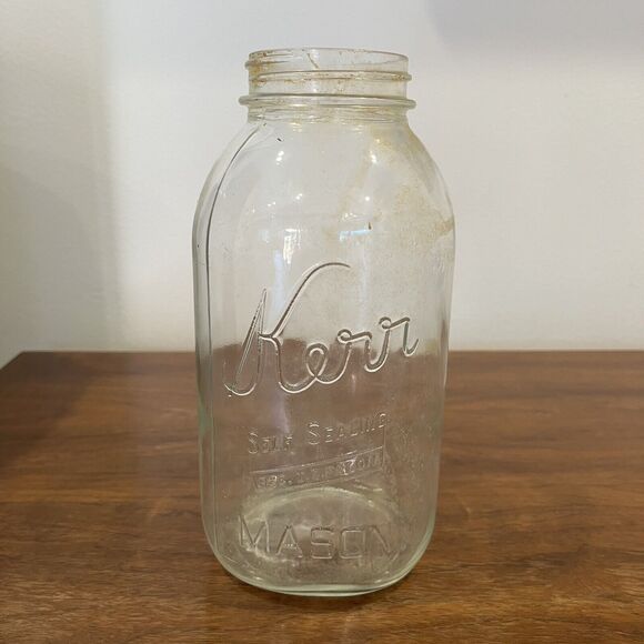 1920-30 Kerr Self Sealing Mason 1/2 Gallon Canning Jar - Picture 1 of 7
